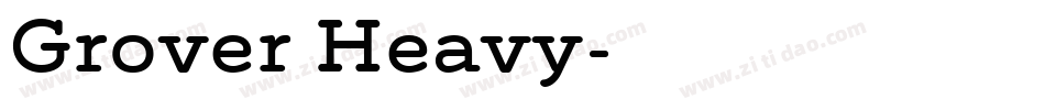 Grover Heavy字体转换